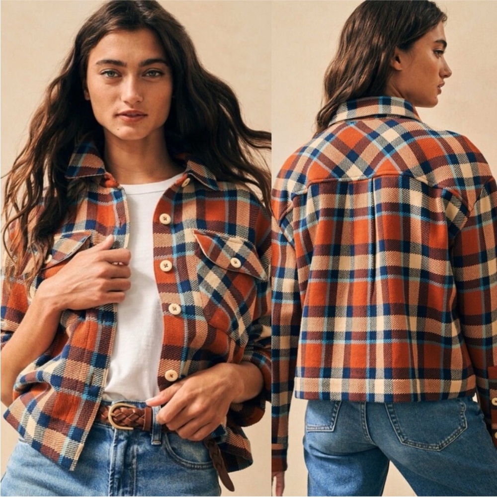 Faherty Surf Flannel Overshirt in Hunter Plaid